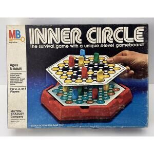 Vintage Inner Circle Strategy Board Game By Milton Bradley 1981 Complete In Box!
